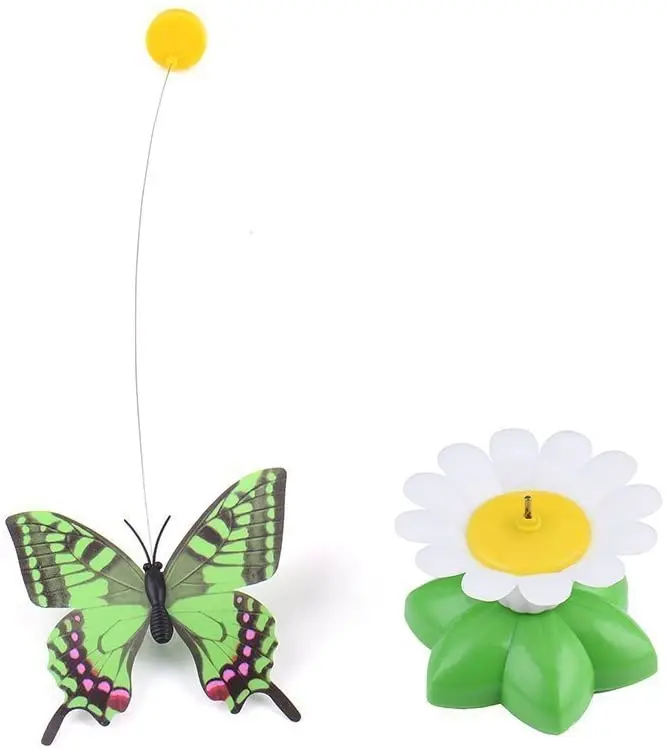

Two Flashing Butterflies Interactive Cat Teaser Toy Electric Rotating Butterfly Cat Toys, Picture