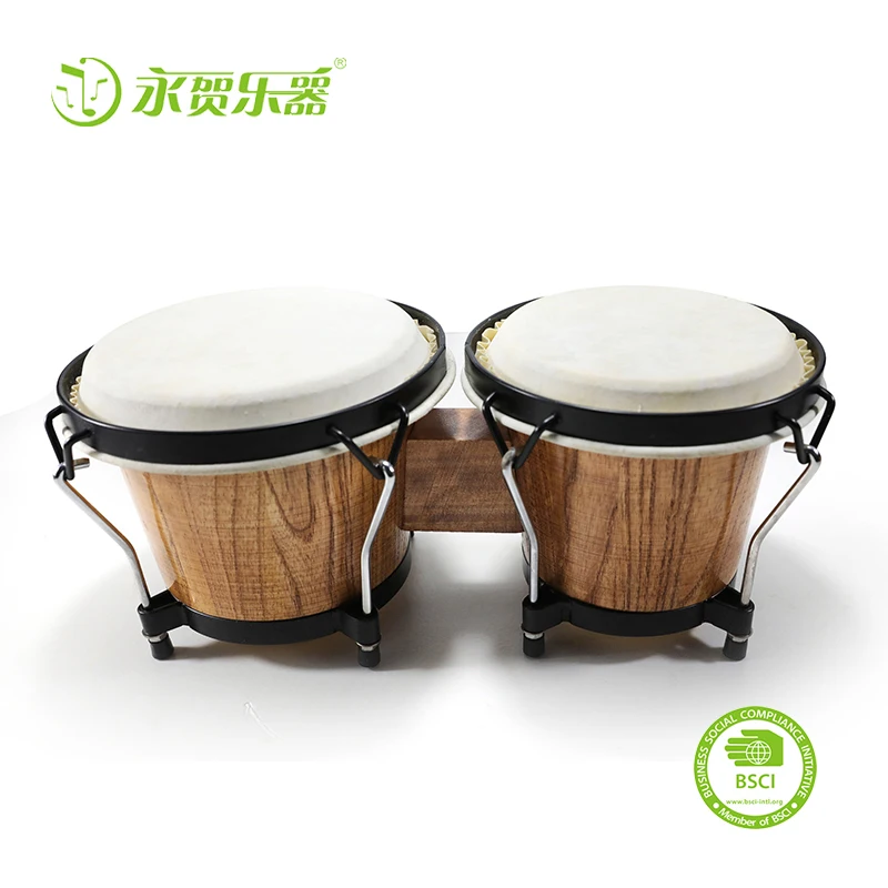 

High-end musical instrument accessories drum set bongo Beginners Double wood drum
