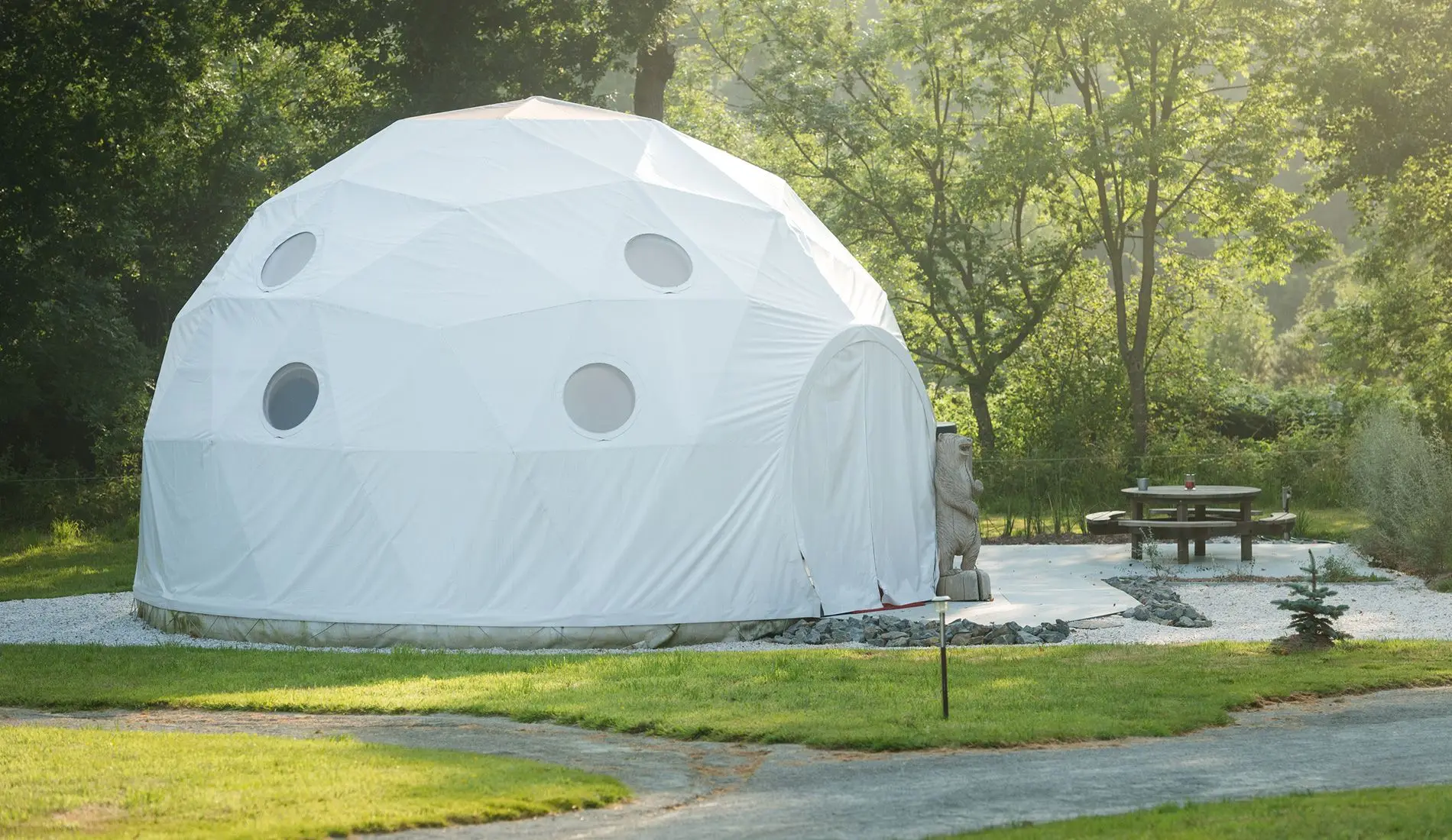 Geodesic Dome Glamping Tents 4 Season Dome Tent Canopy Trade Show Tents