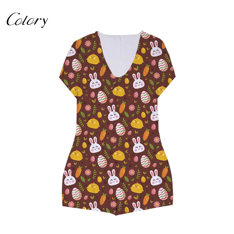

Colory Nighty Fall Romper Plus Size Design Long Sleeve, Picture shows