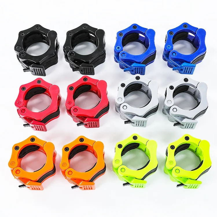 

Melors High quality wholesales Gym fitness weight lifting exercise barbell lock clips clamp collar, Red, green, gray, black, blue, orange