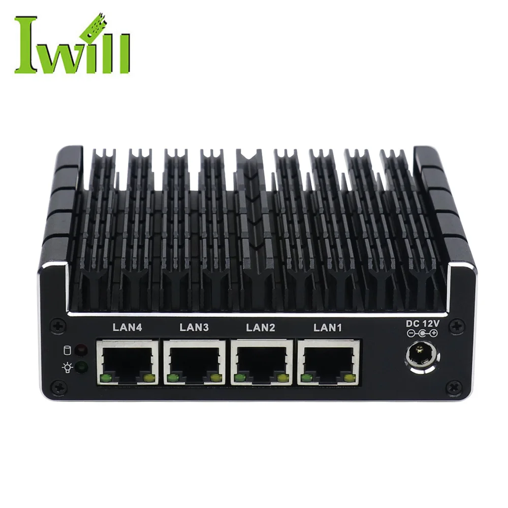 

IWILL J3160 micro computer NUC-C3L4 4*LAN pfsense firewall barebone mini pc network server