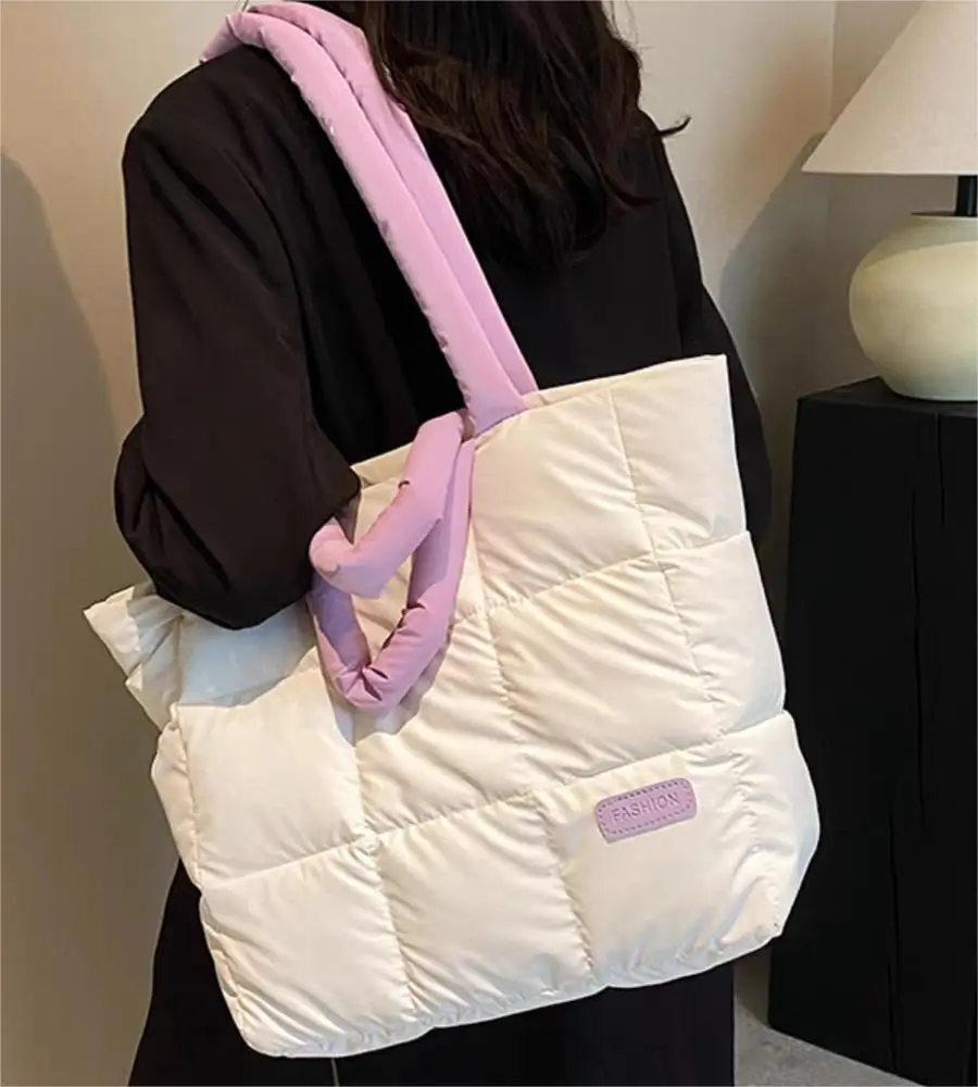 

Customized Wholesale Puffer Tote Bag Fashionable Storage Bag with Large Capacity for Ladies