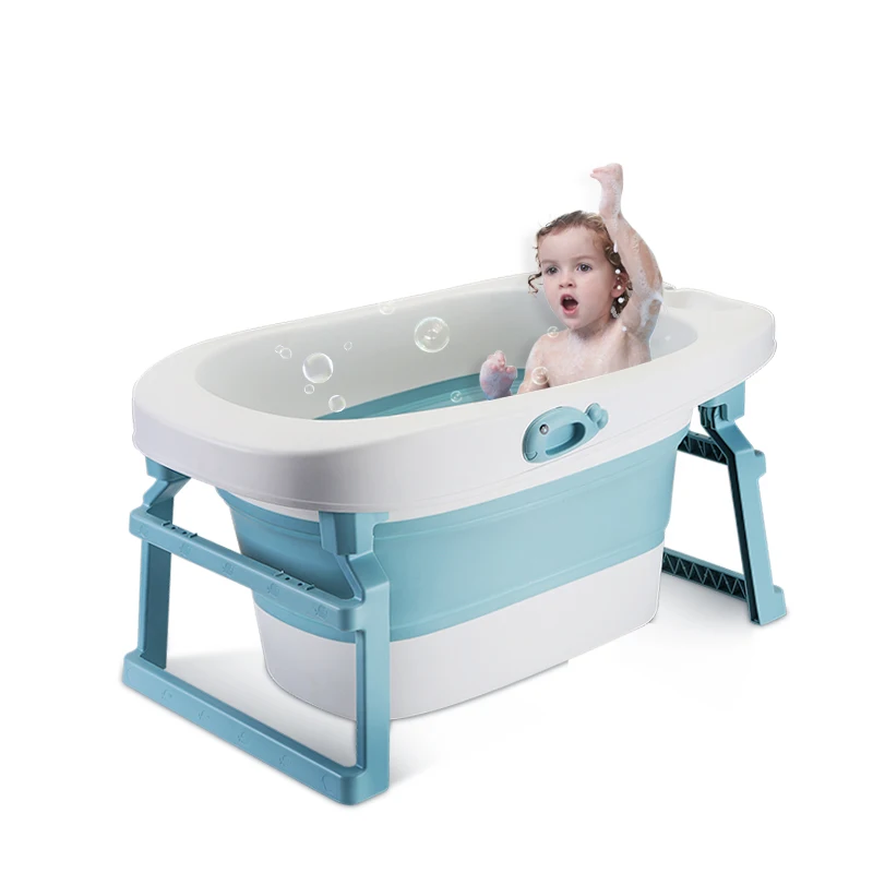 

New style foldable baby bathtub, baby bath tub foldable, Blue/purple