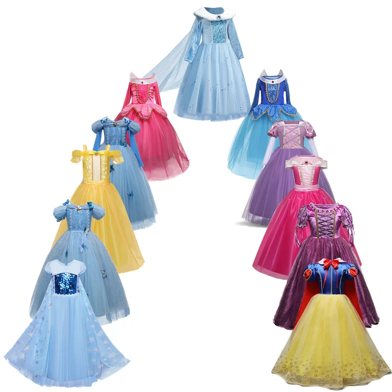 

New Girls Cosplay Dresses Cosplay Costume For Kids Halloween Carnival Party Dress Up Disguise 4-10 Year Children