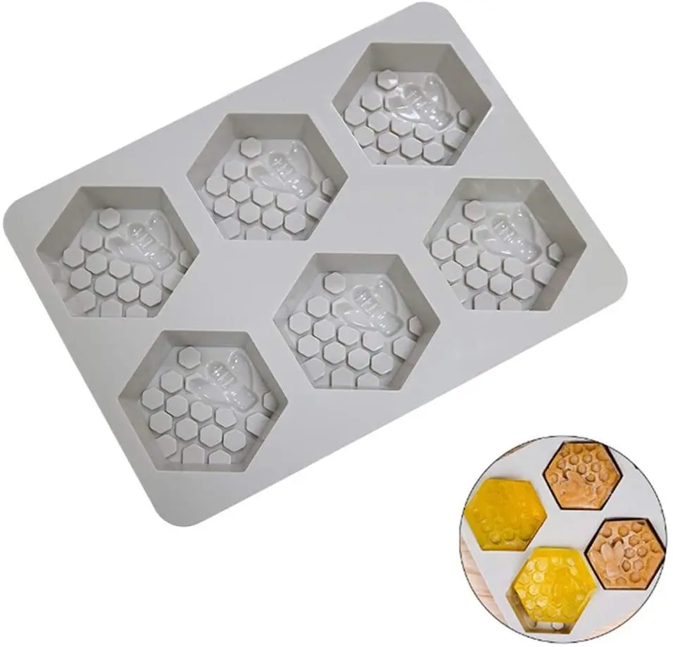 silicone soap molds/3d bee honeycomb shape