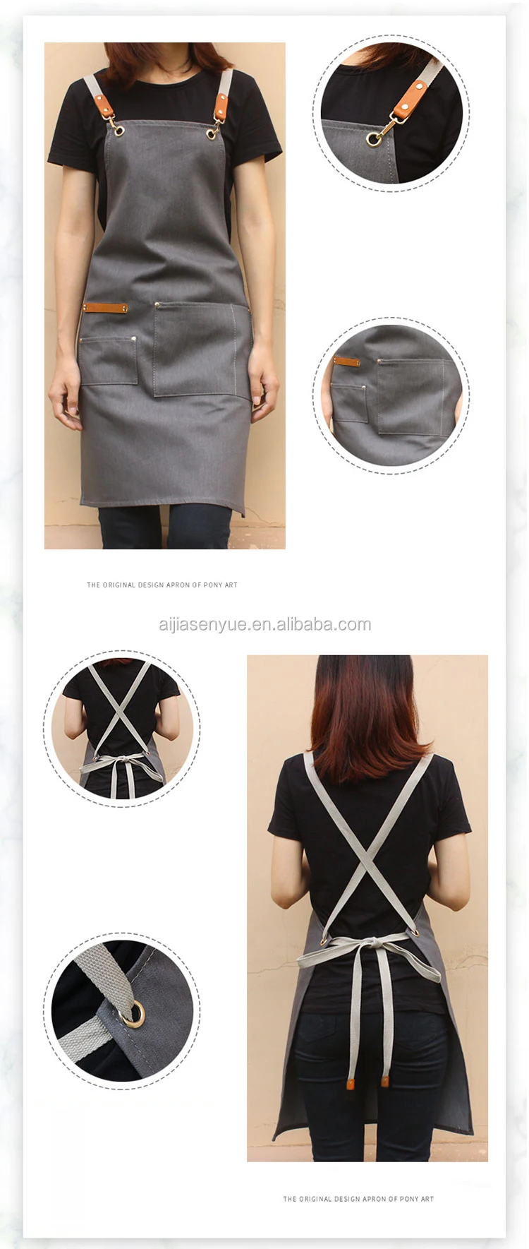 Heavy Duty Denim Jean Work Apron Salon Barber Hairdressers Apron Buy