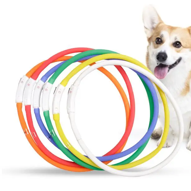 

Optional Color Premium Quality Plastic Foldable USB Rechargeable Led Dog Pet Collar