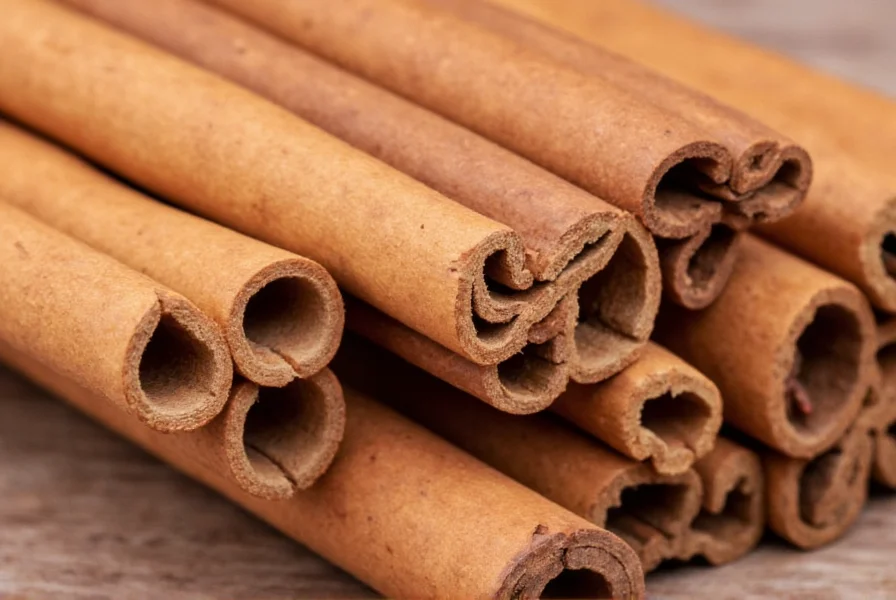 Close-up of Ceylon cinnamon sticks showing delicate, layered structure compared to thicker Cassia bark
