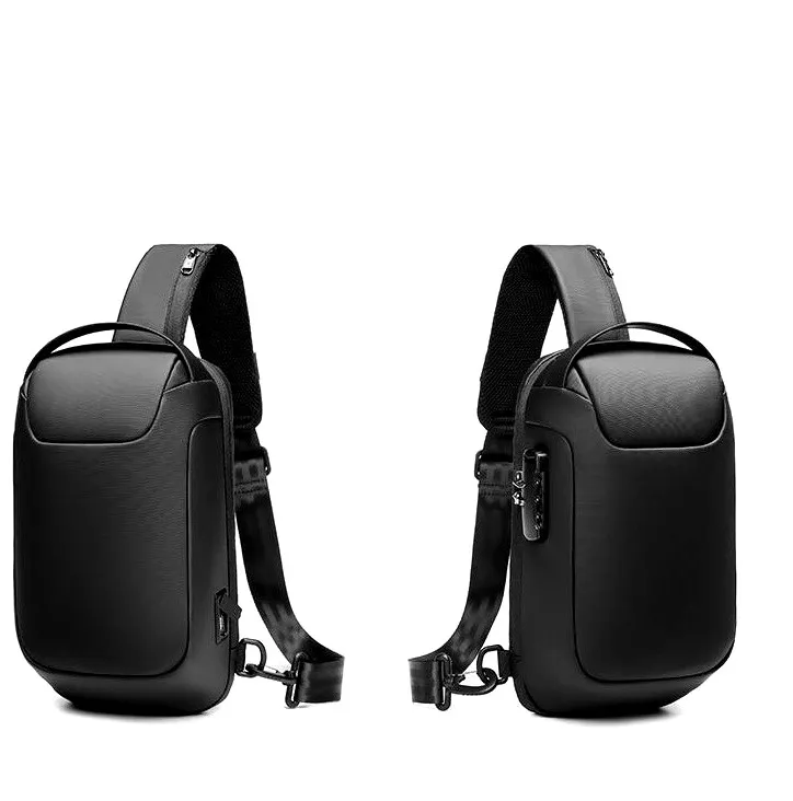 

2022 Men's Nylon Chest Bag High Quality Waterproof Wear Resistant Oxford Crossbody Bags Male Password Lock Chest Packs Bag