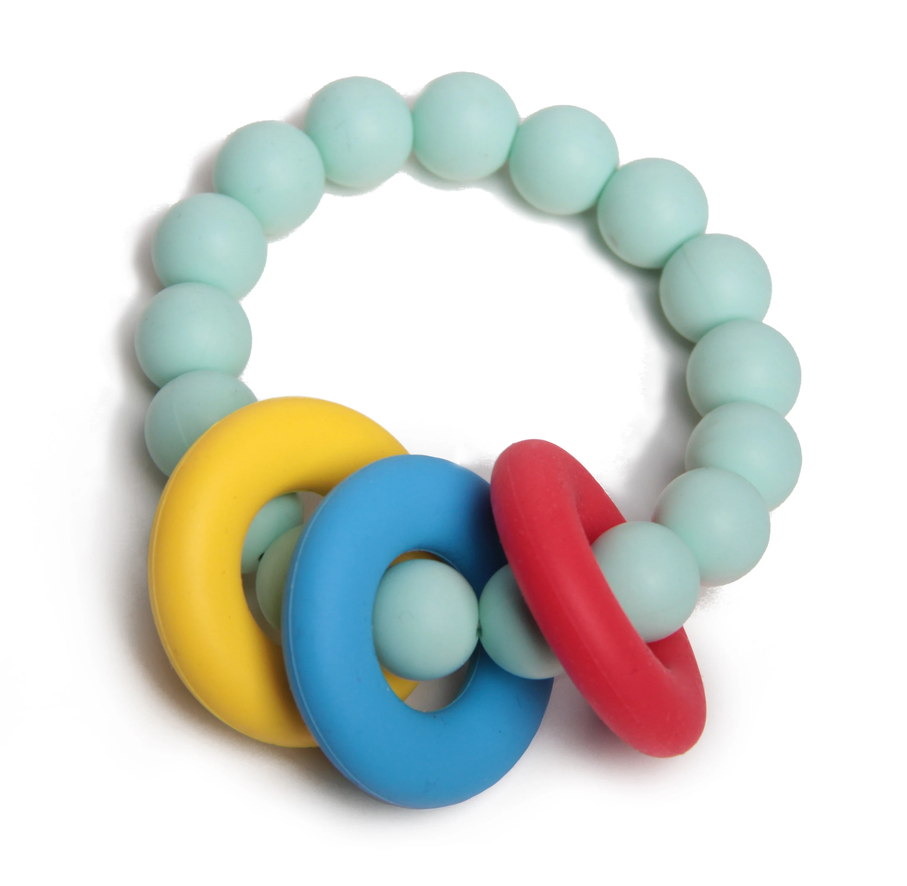 

Colorful Bpa Free Silicon Chew Bead Bracelets Baby Bracelet Teething Bangle Silicone Teether Ring