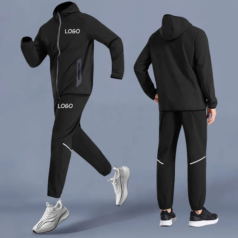 Dropshipping Tracksuit Sweatsuit Man Sports Tracksuit Sets 2 Piece Sweatsuit Plus Size Men's Jackets Gym Fitness Tracksuit