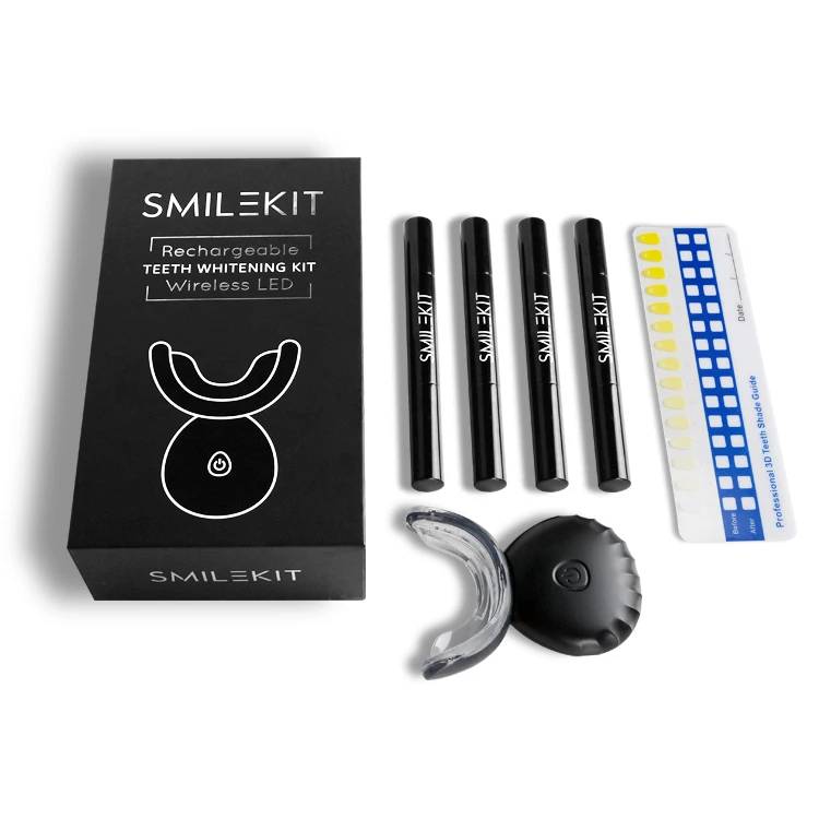 

smilekit Wholesale LED Light Home Kit Custom Packaging Private Label teeth whitening hydrogen peroxide kits