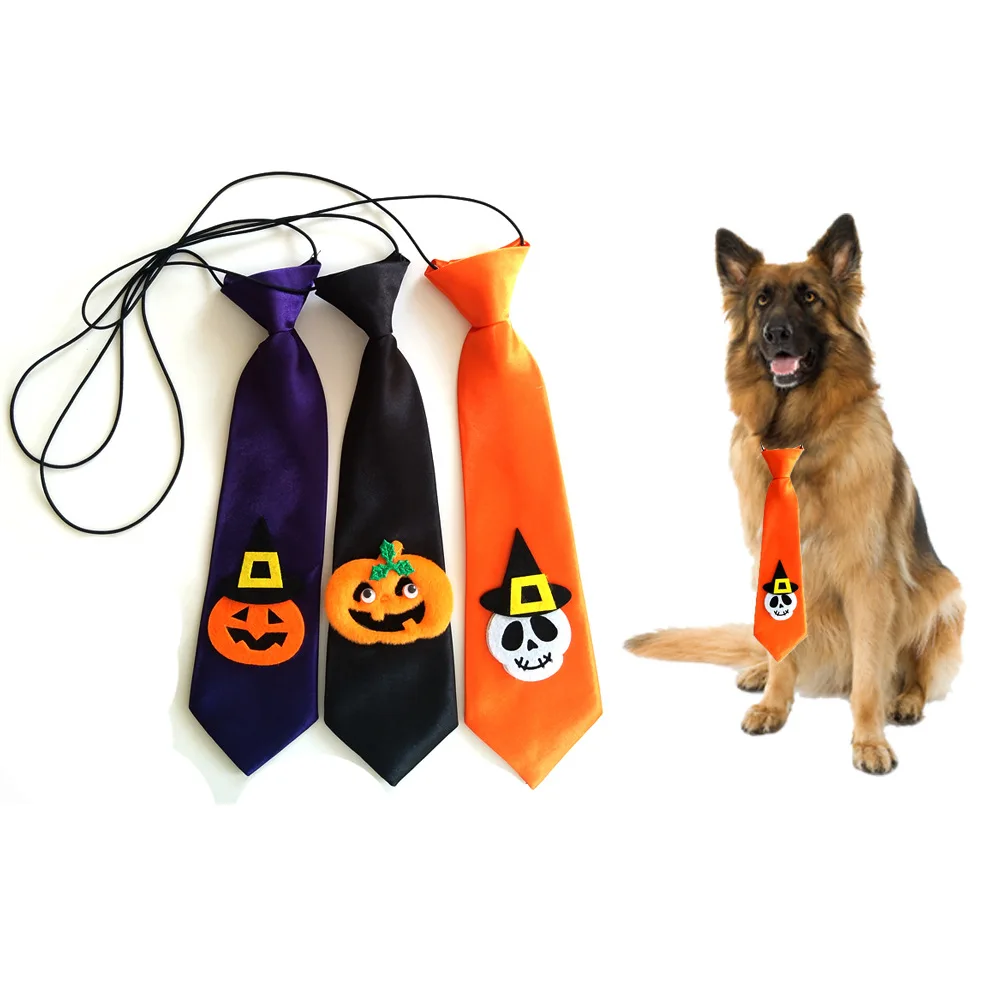 

Pet Halloweens Ties Pumpkin Neckties Collar Pet Halloween Costume Grooming Accessories for Cat Dog Puppy