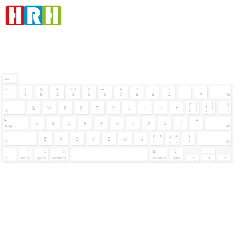 

Hollow Silicone Keyboard Film Keypad Skin Protector For Macbook New Pro 16" Touch Bar Id A2141custom laptop cover, White