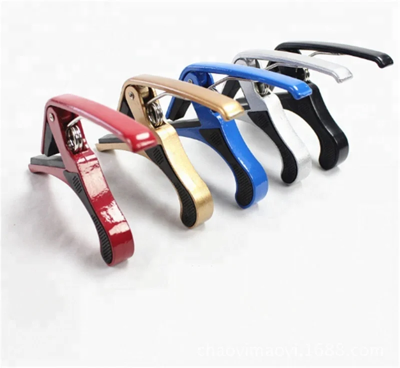 

cheap price guitar accessories acoustic guitar capo, Black gold white blue red