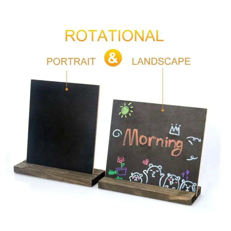 wooden chalkboard table signs