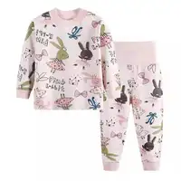 

Factory Hot Sale Knitted 100% Cotton Wholesale Kids Pajamas Boys Causal Clothes Suits for Home