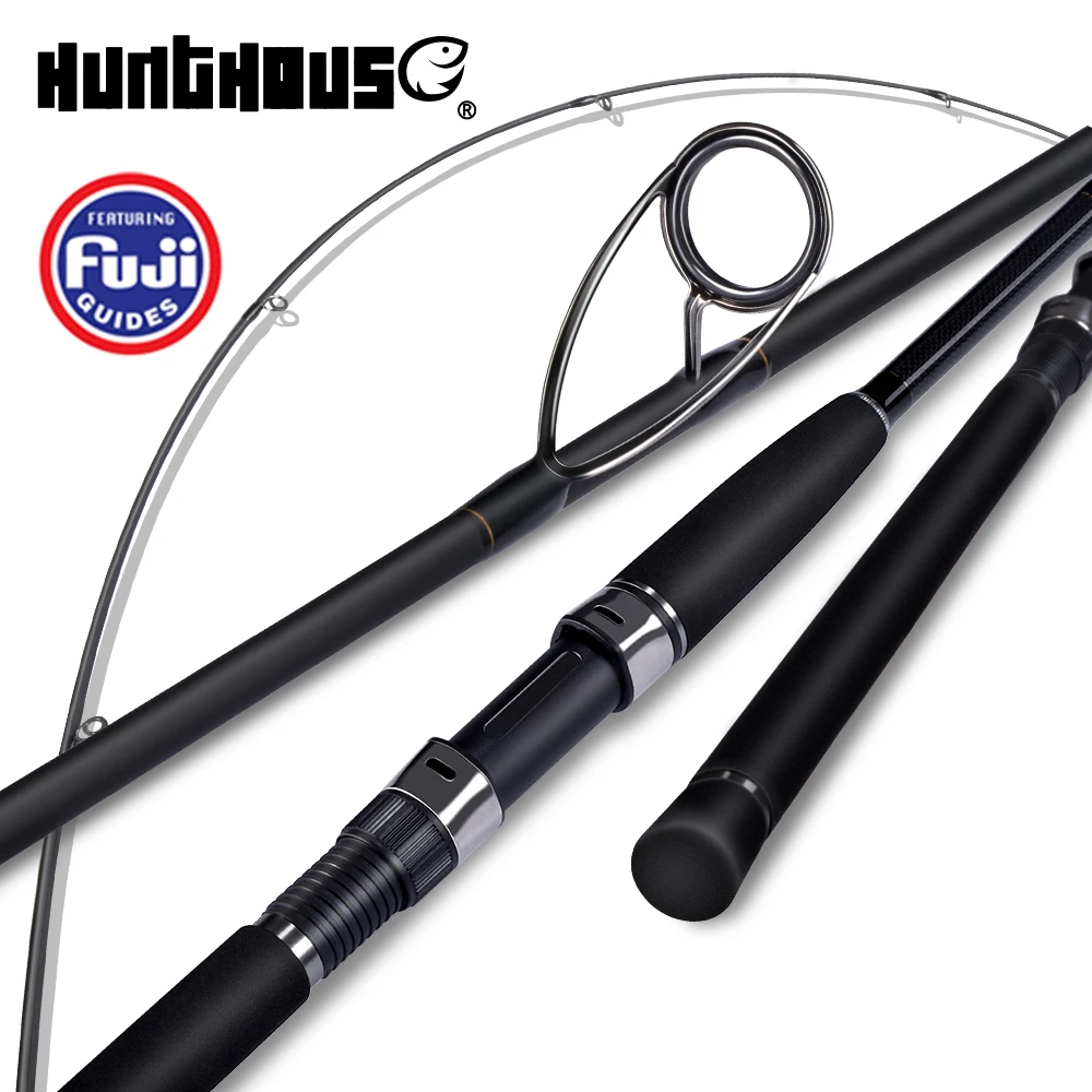 

hunt house saltwater fishing carbon fiber sea bass fishing rod, Black