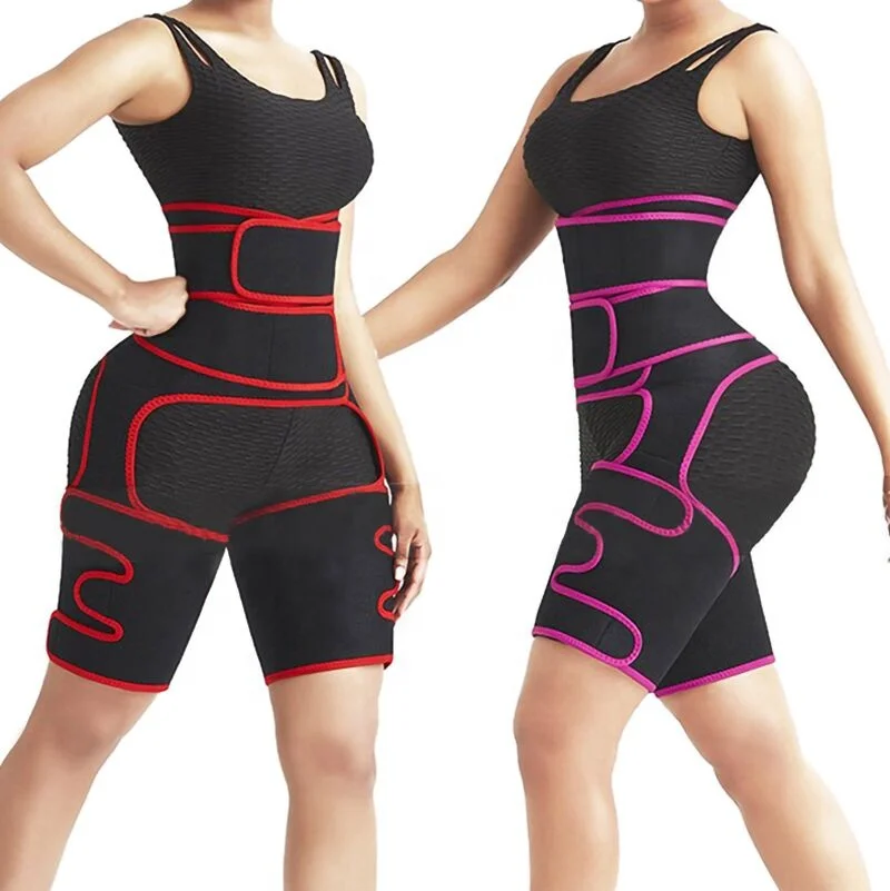

New Design Women Workout Lose Weight Tummy Control Sauna Sweat Doubler Waist Trainer Waist And Thigh Trimmer Shaper Pants