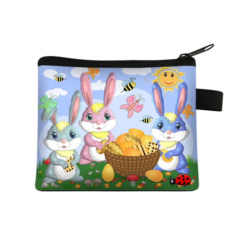 

Wholesale Mini Coin Purse Cute Bunny Women Walle Girl Zipper Coin Purse Holiday Gifts Card Wallet Money clip wallet, Customized