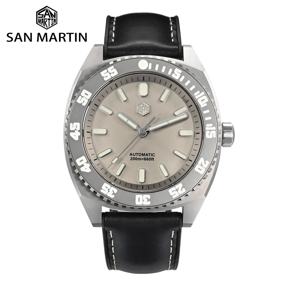 

Free ship San martin SN0027 20atm seagull st2100 43mm Grade 5 Titanium Luxury Men Diver Automatic Mechanical Watch for sale