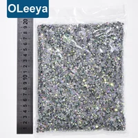 

OLeeya Hot Sale Large Package Crystals Glass Strass Hot Fix Gems Hotfix Rhinestones With Glue For Dance Dresses