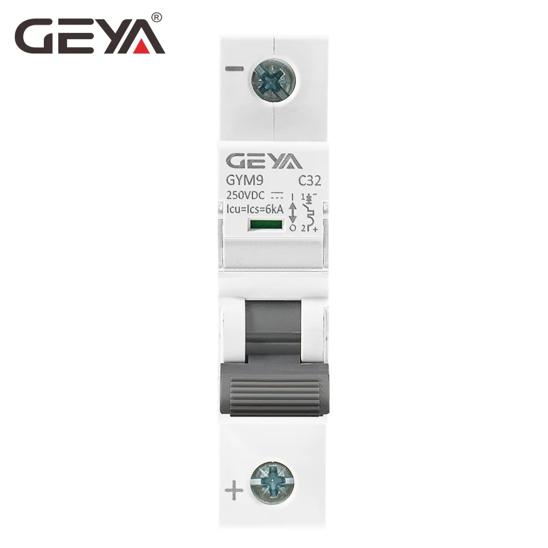 

GEYA 63A 250V 500V 750V 1000V 6kA Solar PV System Single Phase GYM9 DC MCB Miniature Circuit Breaker