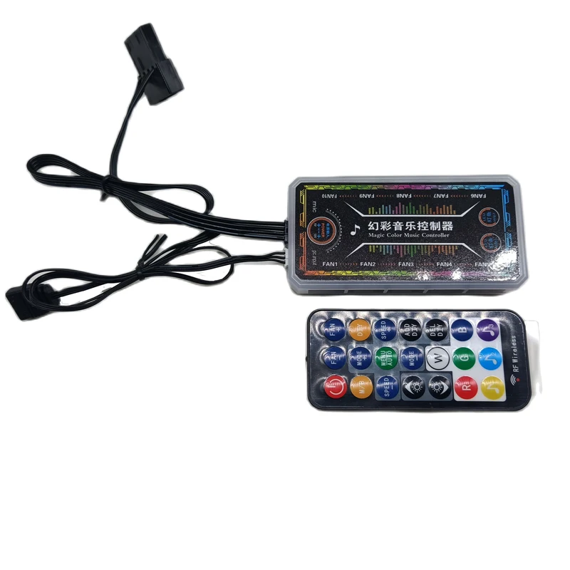

Magic color music controller fan hub support RGB fans led strip