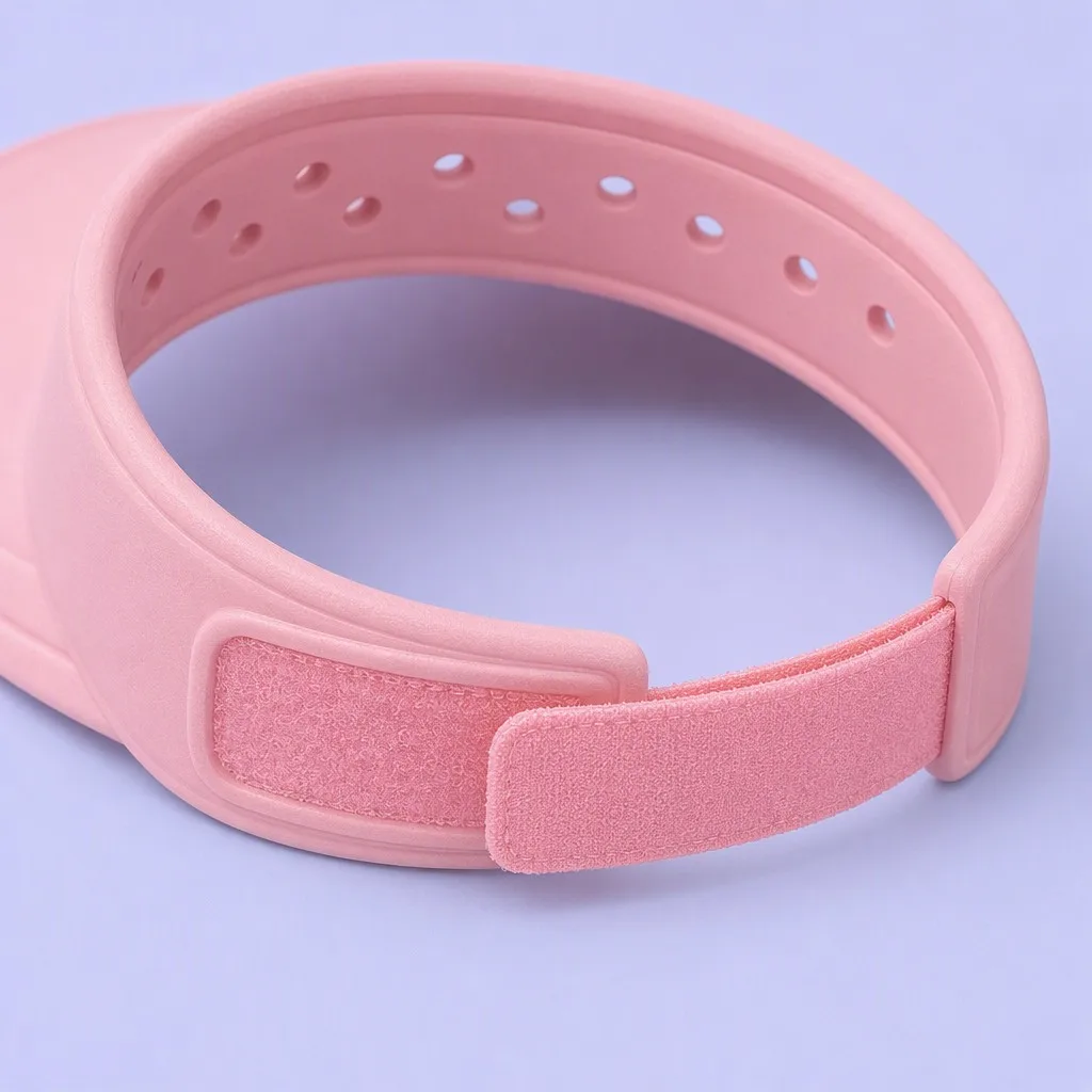 Rear adjustable velcro closure strap and comfort inner rim