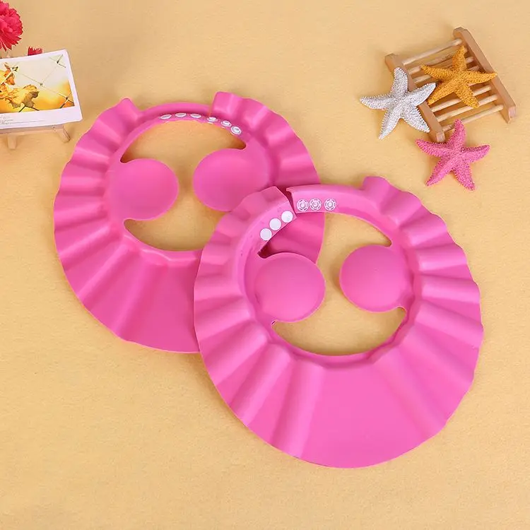 

Hot sale adjustable baby bath hat EVA foam shower cap for children