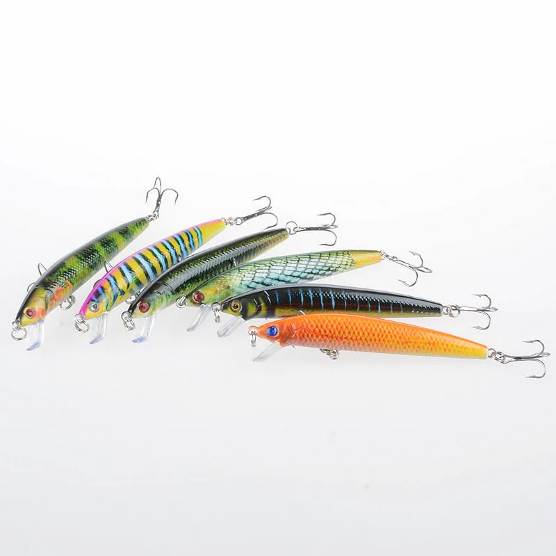 

1Pcs 9.5cm/8.5g 3D Painting Minnow Sea Fishing Baits Lure Crankbait Artificial Hard Pescaria Isca With 6# Hooks For Fishing