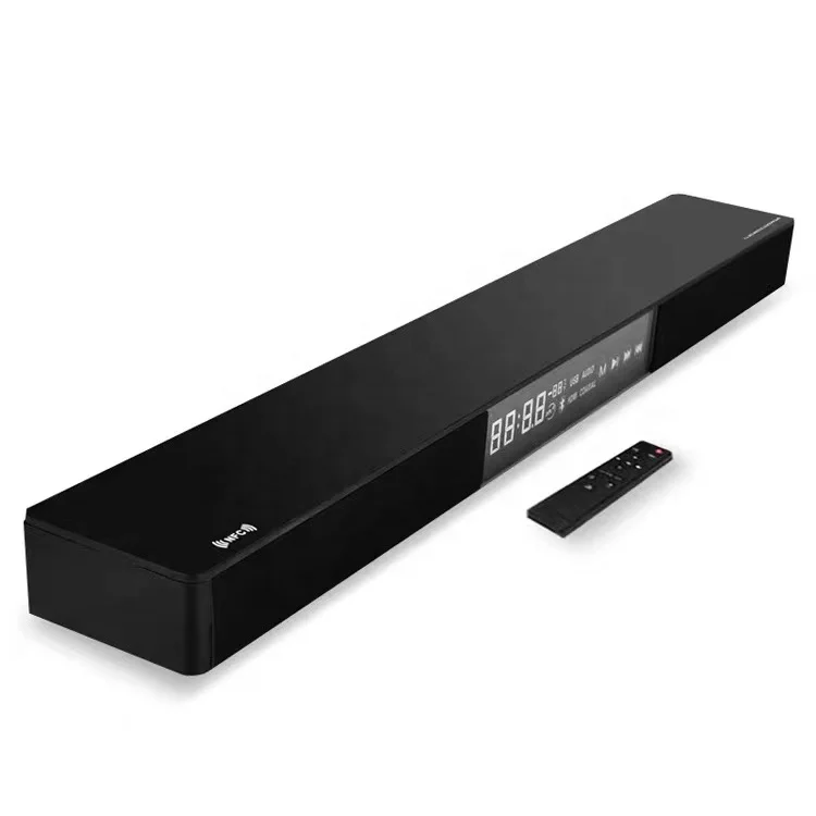 

31-inch 80W TV Soundbar Echo Wall Speakers Support NFC Wireless Remote Control Support U Disk Fiber And Coaxial, Black