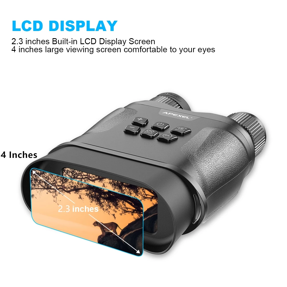Apexel heat thermo video recorder binoculars infared hunting long distance night vision binoculars for spotting scope