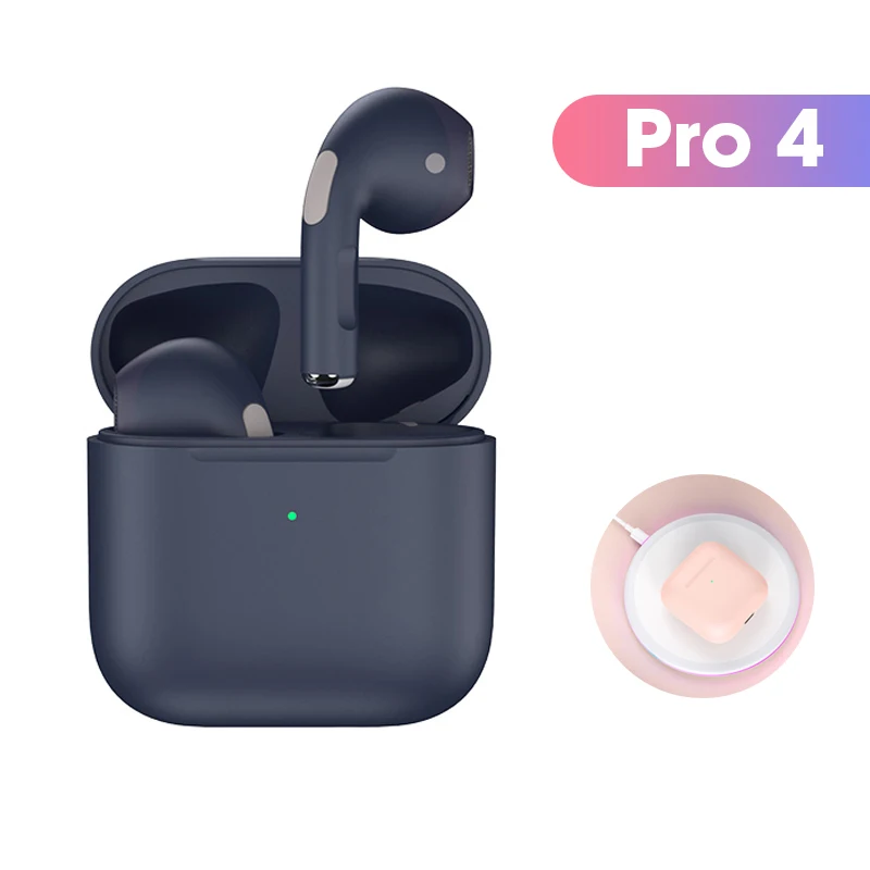 

Pink for Pro 4 Wireless Blue tooth Headphones HiFi Noise Canceling Earphones Music HD Call Earbuds Sport Gaming Headset