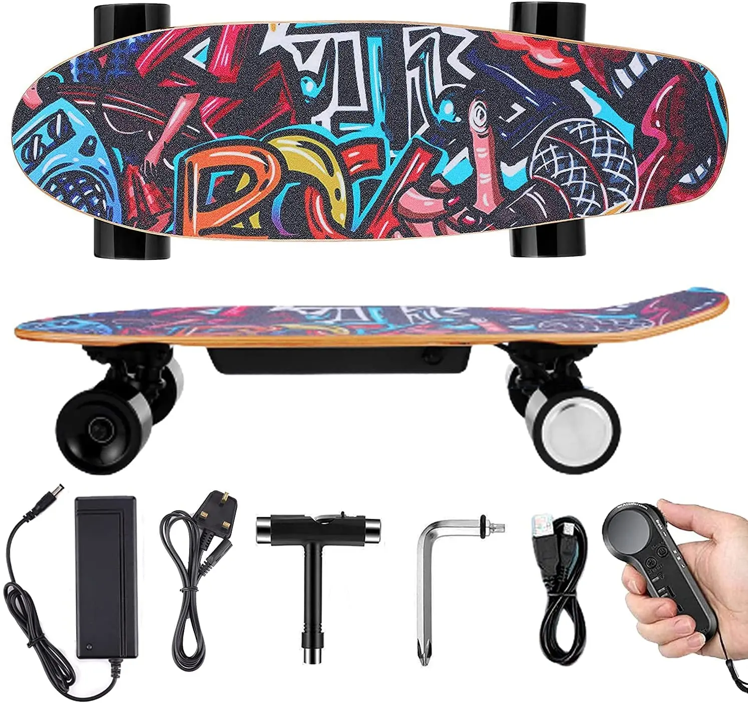 

7 Layers Maple Longboard Top Speed 10 Miles Range Electric Skateboard with Remote Control