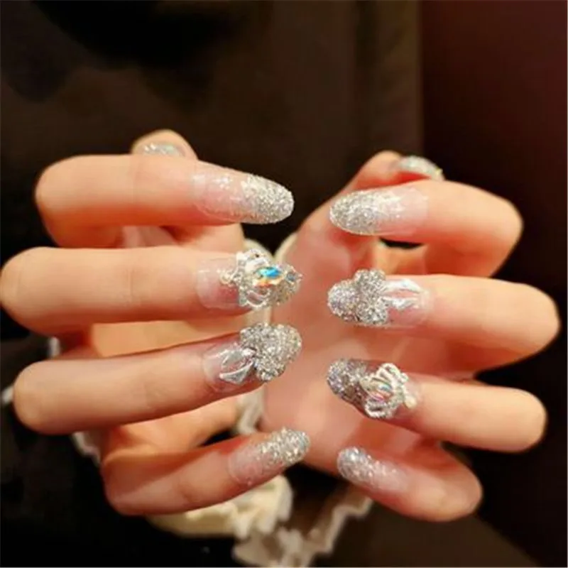 

Luxury women ins style new Nail glue fashion hot sale fingernail waterproof nails with glue, Colorful