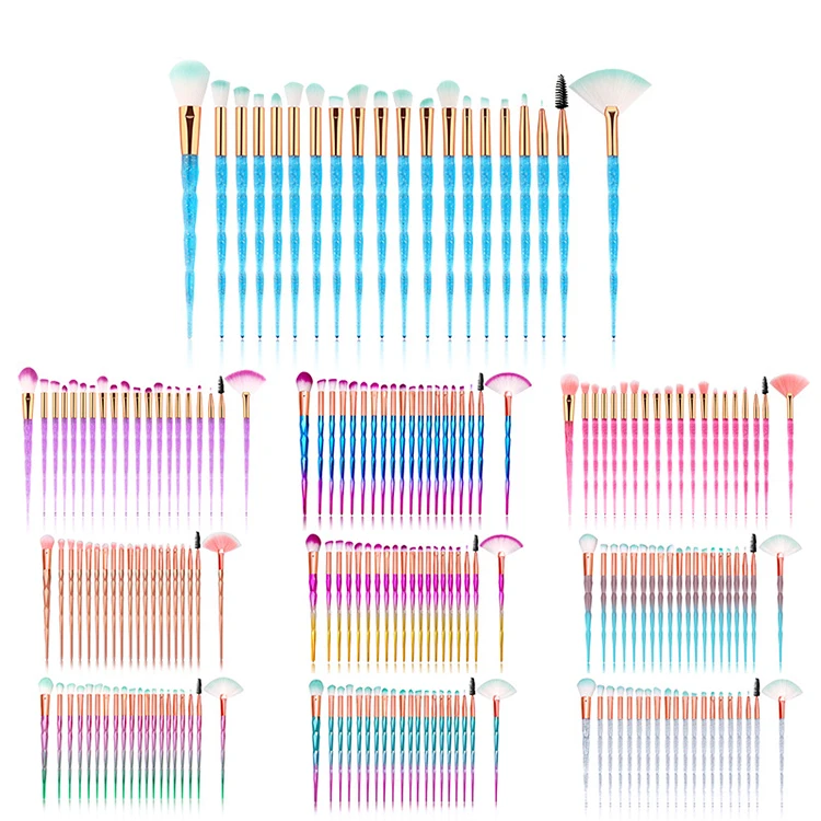

20pcs Foundation Eye Shadow Brush Cosmetics Professional Makeup Brushes Set, As pictures