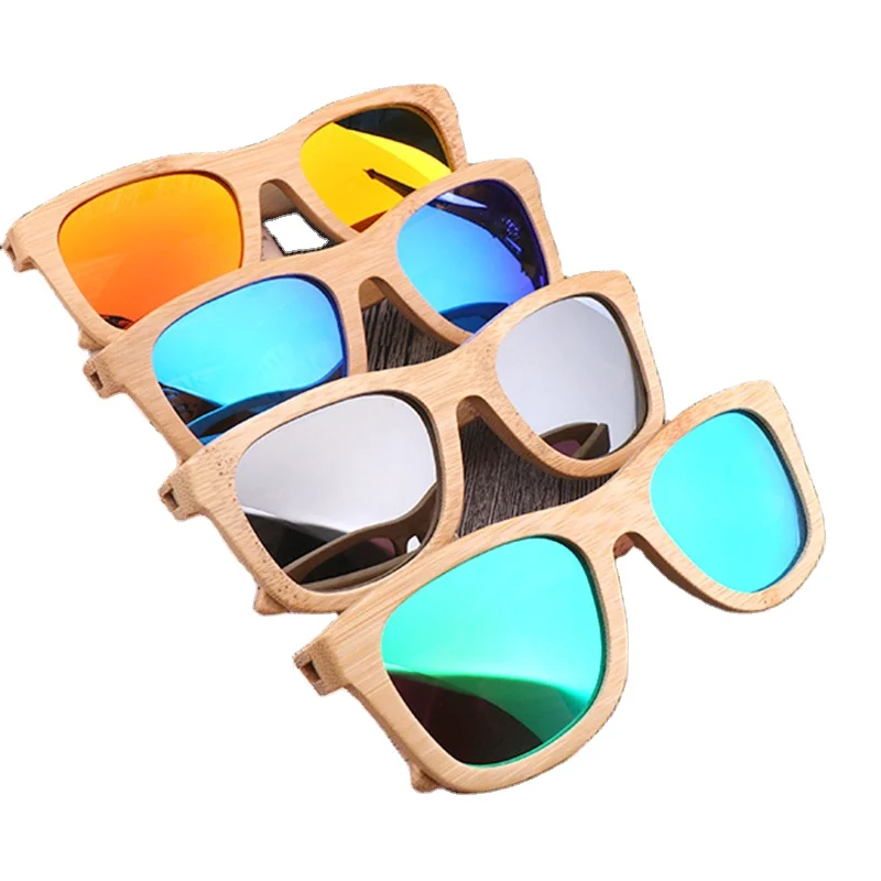 

Factory wholesale anti-ultraviolet colorful Farbtone trendy sunglass polarized coated bamboo sunglasses optifix absorbable