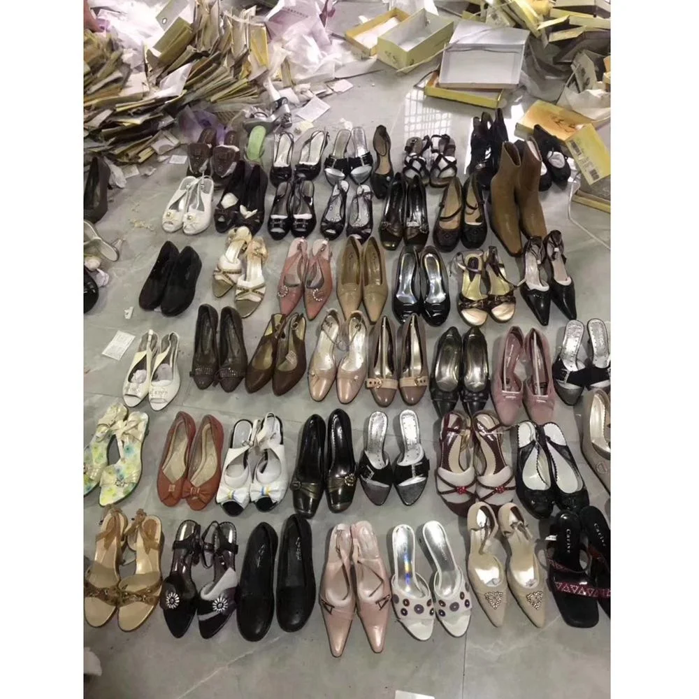 

GZY liquidation large quantities in stock with cheap price ladies shoes heel shoe stocklot low price, Picture