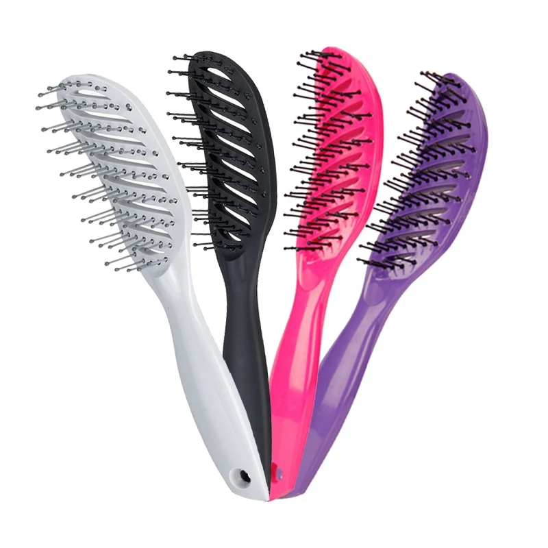 

2020 high quality plastic comb customized logo salon designer comb fish comb