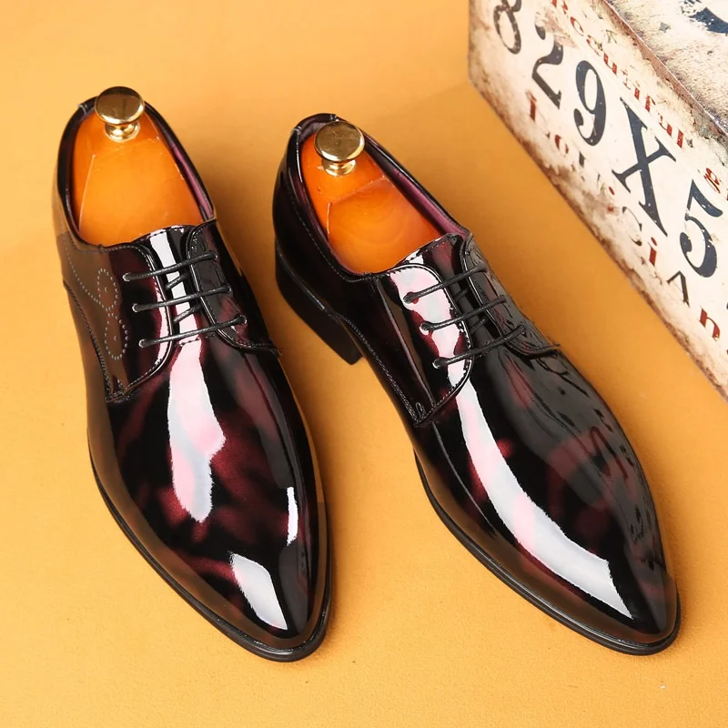 

Black fashion British pointed men's formal shoes prom low-top men's shoes 2021