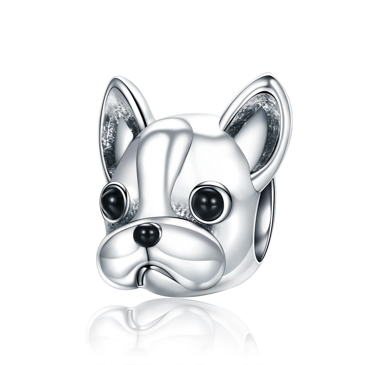 

Hot Sale 925 Sterling Silver Loyal Partners French BULLDOG Doggy Animal Beads Charm