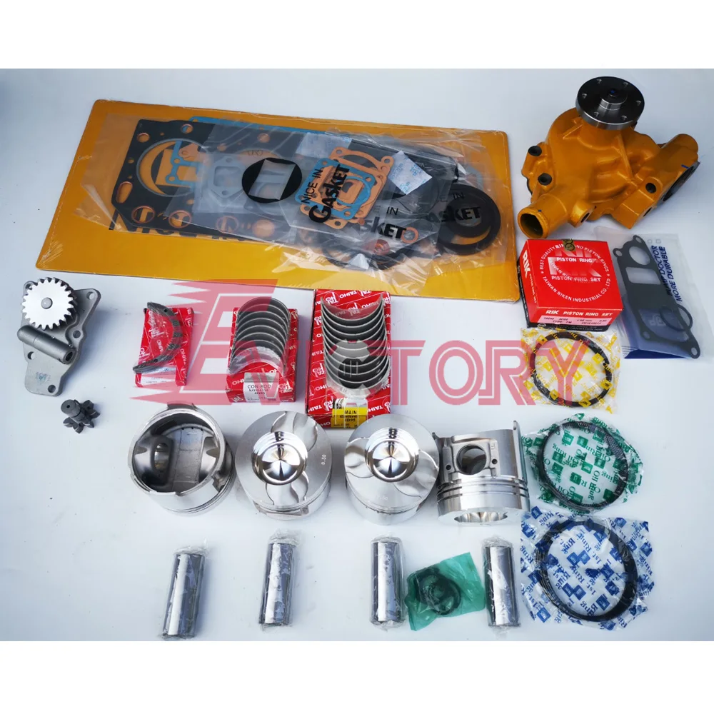 

for Komatsu Oversize +0.50mm 4D95L 4D95LE rebuild overhaul kit + oil water pump