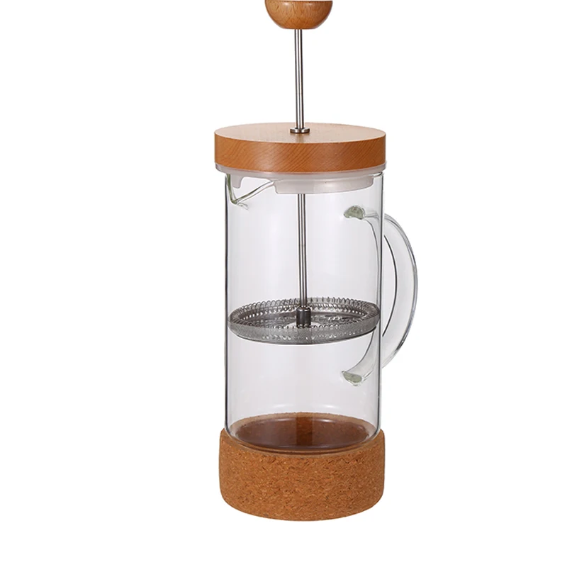 

Everich Bamboo Custom French Press Handmade Japanese Style Coffee Maker French Press New Design Natural Coffee & Tea Tools, Silver, black, copper, red,