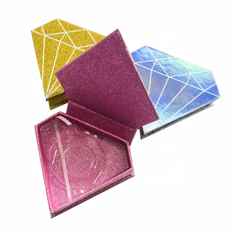 

Magnetic Customized Cute Diamond Eyelash Storage Bags Packaging Case cool lash Box accept put your Logo on it, Black