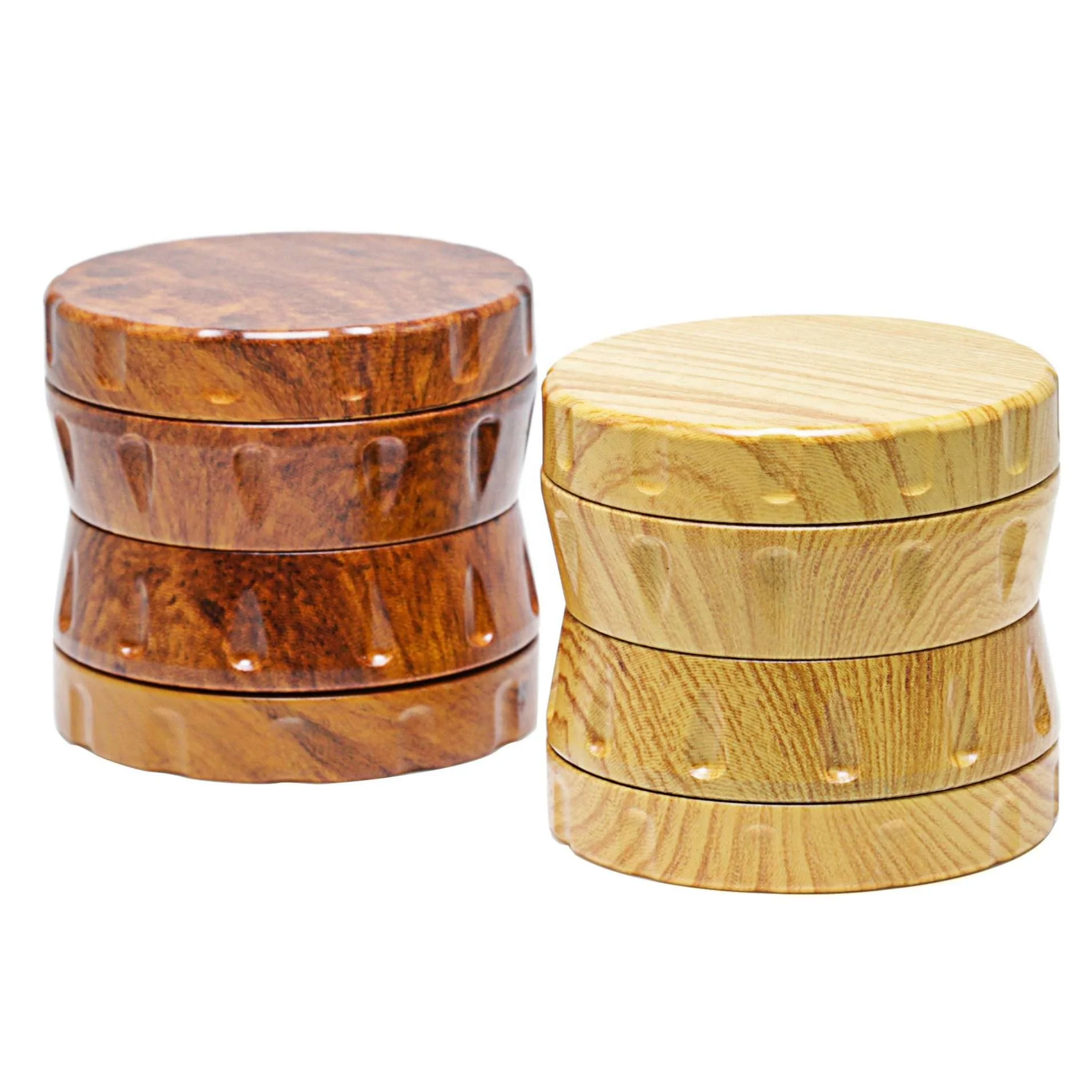 

Pothole Design Tobacco Grinder Diameter  Wood Zinc Alloy 4 Part Herb Grinder jhcentury, Picture