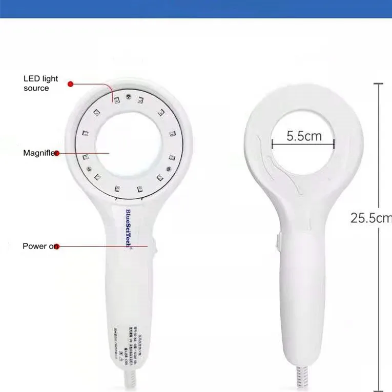 

Portable Handheld Dermatology Dermatoscope Cheap Pets Exam Woods Lamp Filter Ultraviolet Lamp