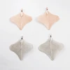 WX930 Silver/Rose Gold Plated Large Real Leaf Pendant Charms Lightweight leaf pendant