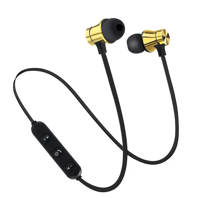 

BT5.0 Selling Neckband earbuds waterproof men magnetic earrings 1 piece branded wireless earphones neckband, Black/red